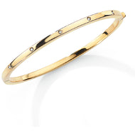9ct Gold Diamond Bangle