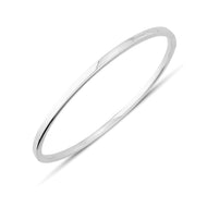9CT White Gold Minimalist Bangle