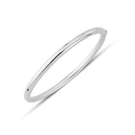 9CT White Oval Bangle