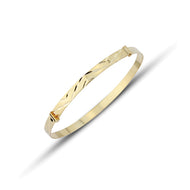 9CT 3mm Patterned Extendable babys Bangle