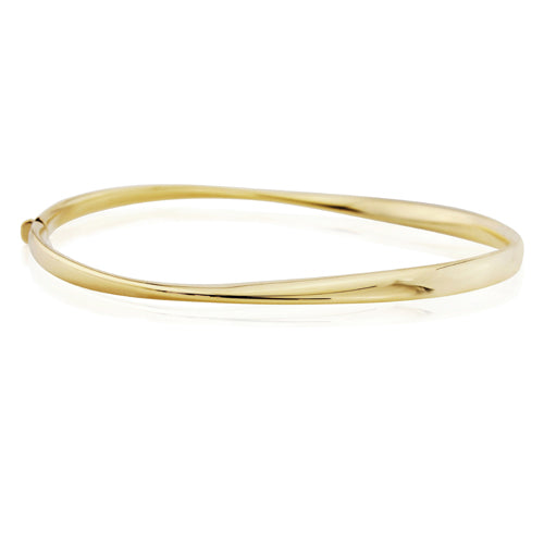 9CT Polished Twist Bangle