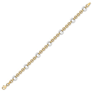 9ct Two Tone Fancy Gold Bracelet