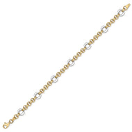 9ct Two Tone Fancy Gold Bracelet