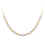 9ct Two Tone Fancy Gold Necklet