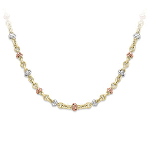 9CT White Rose and Yellow Gold  Necklace