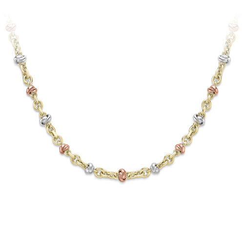 9CT White Rose and Yellow Gold  Necklace