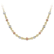 9CT White Rose and Yellow Gold  Necklace
