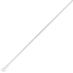 9ct White Gold Diamond Cut Tightly Linked Curb Chain