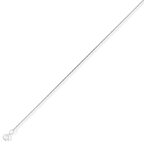9ct White Gold Diamond Cut Tightly Linked Curb Chain