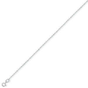 9ct White Gold Fine Trace Chain