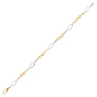 9ct Two Tone Link Bracelet