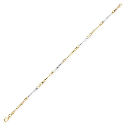 9CT White and Yellow gold Bracelet
