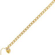 9ct Curb Link Charm Bracelet With Padlock