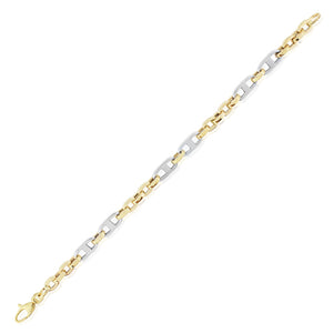 9CT Gold Fancy  Two Tone Bracelet