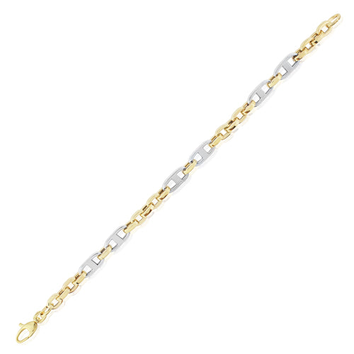 9CT Gold Fancy  Two Tone Bracelet
