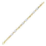 9CT Gold Fancy  Two Tone Bracelet