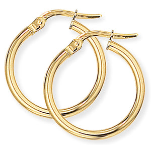 9CT Classic Hoop Earrings