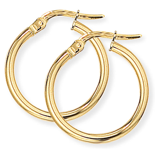9CT Classic Hoop Earrings