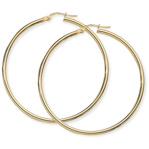 9ct Thin Hoop Earrings