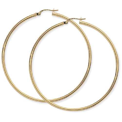9ct Thin Hoop Earrings
