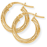 9CT Twisted Hoop Earrings