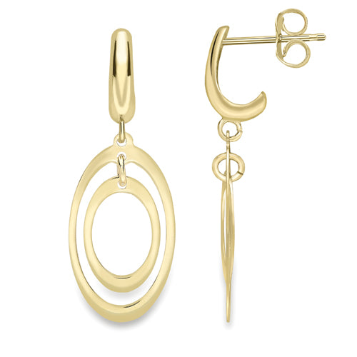 9ct Yellow Gold Drop Earrings