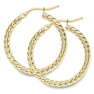9ct Yellow Gold Hoop Earrings