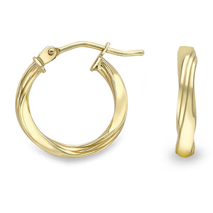 9ct Yellow Gold Hoop Earrings