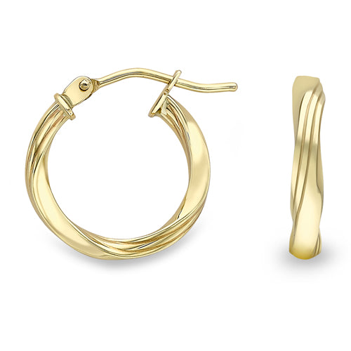 9ct Yellow Gold Hoop Earrings