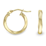 9ct Yellow Gold Hoop Earrings