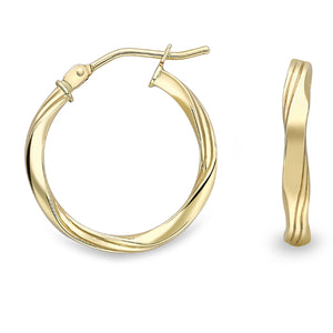 9ct Yellow Gold Hoop Earrings