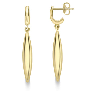 9ct Yellow Gold Drop Stud Earrings