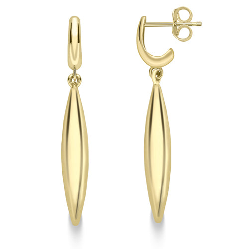 9ct Yellow Gold Drop Stud Earrings