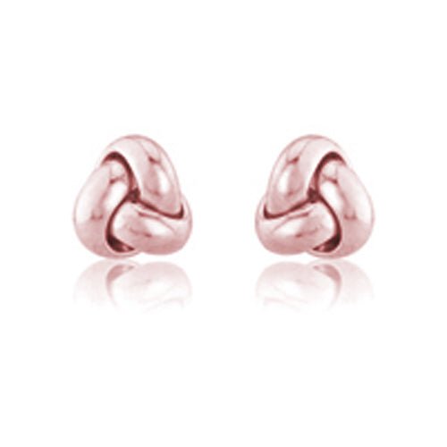 9ct Rose Gold Knot Earrings
