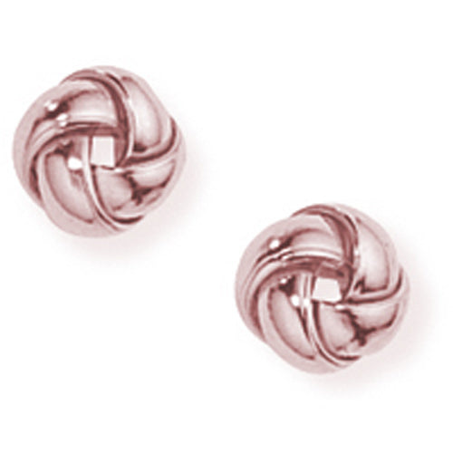 9ct Rose Gold Knot Earrings