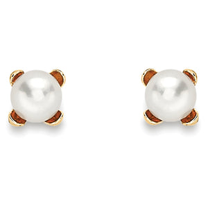 9ct Round Shaped Freshwater Pearl Earrings