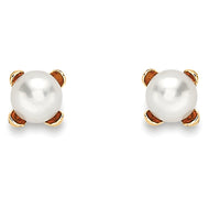 9ct Round Shaped Freshwater Pearl Earrings
