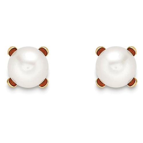 9ct Round Shaped Freshwater Pearl Earrings