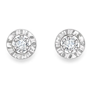 9CT Cubic Zirconia Stud Earrings