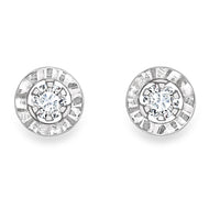 9CT Cubic Zirconia Stud Earrings