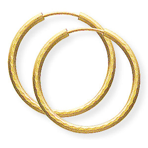 9ct Regular Diamond-cut Sleeper Earrings