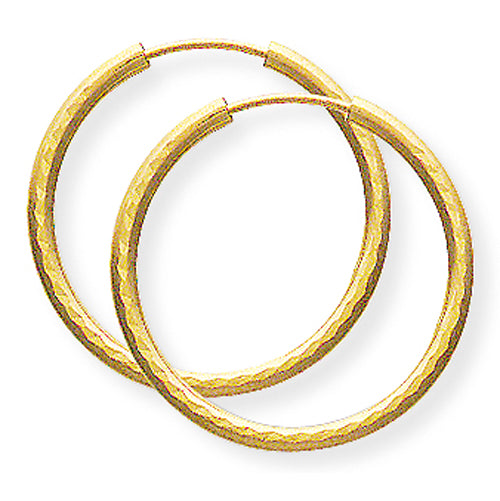 9ct Regular Diamond-cut Sleeper Earrings