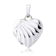 9ct White Gold Heart-Shaped Locket