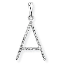 Load image into Gallery viewer, 18ct White Gold Diamond Initial Pendant (A-Z Available)
