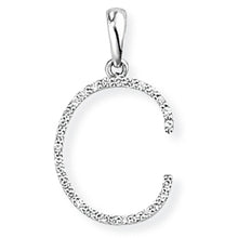 Load image into Gallery viewer, 18ct White Gold Diamond Initial Pendant (A-Z Available)

