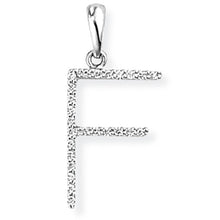 Load image into Gallery viewer, 18ct White Gold Diamond Initial Pendant (A-Z Available)
