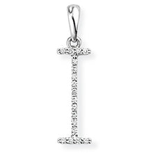 Load image into Gallery viewer, 18ct White Gold Diamond Initial Pendant (A-Z Available)
