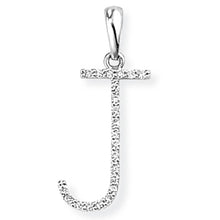 Load image into Gallery viewer, 18ct White Gold Diamond Initial Pendant (A-Z Available)
