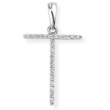 Load image into Gallery viewer, 18ct White Gold Diamond Initial Pendant (A-Z Available)
