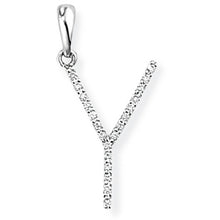 Load image into Gallery viewer, 18ct White Gold Diamond Initial Pendant (A-Z Available)
